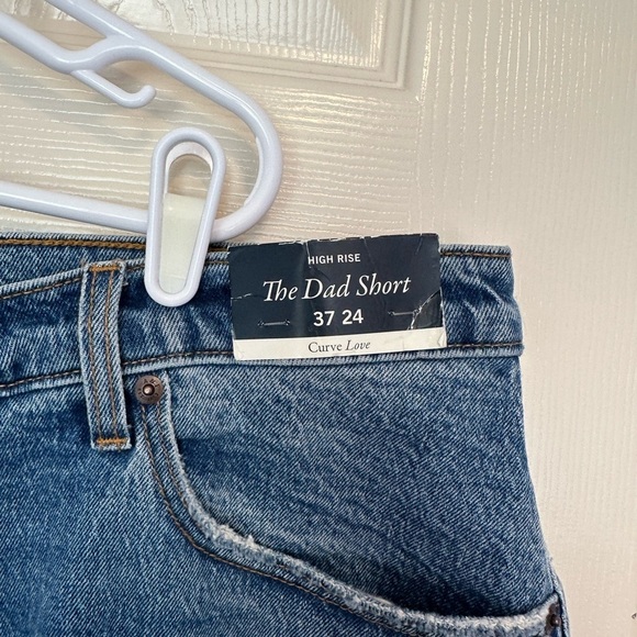 NWOT Abercrombie & Fitch The Dad Short Curve Love Denim High Rise Size 24 - Picture 4 of 9